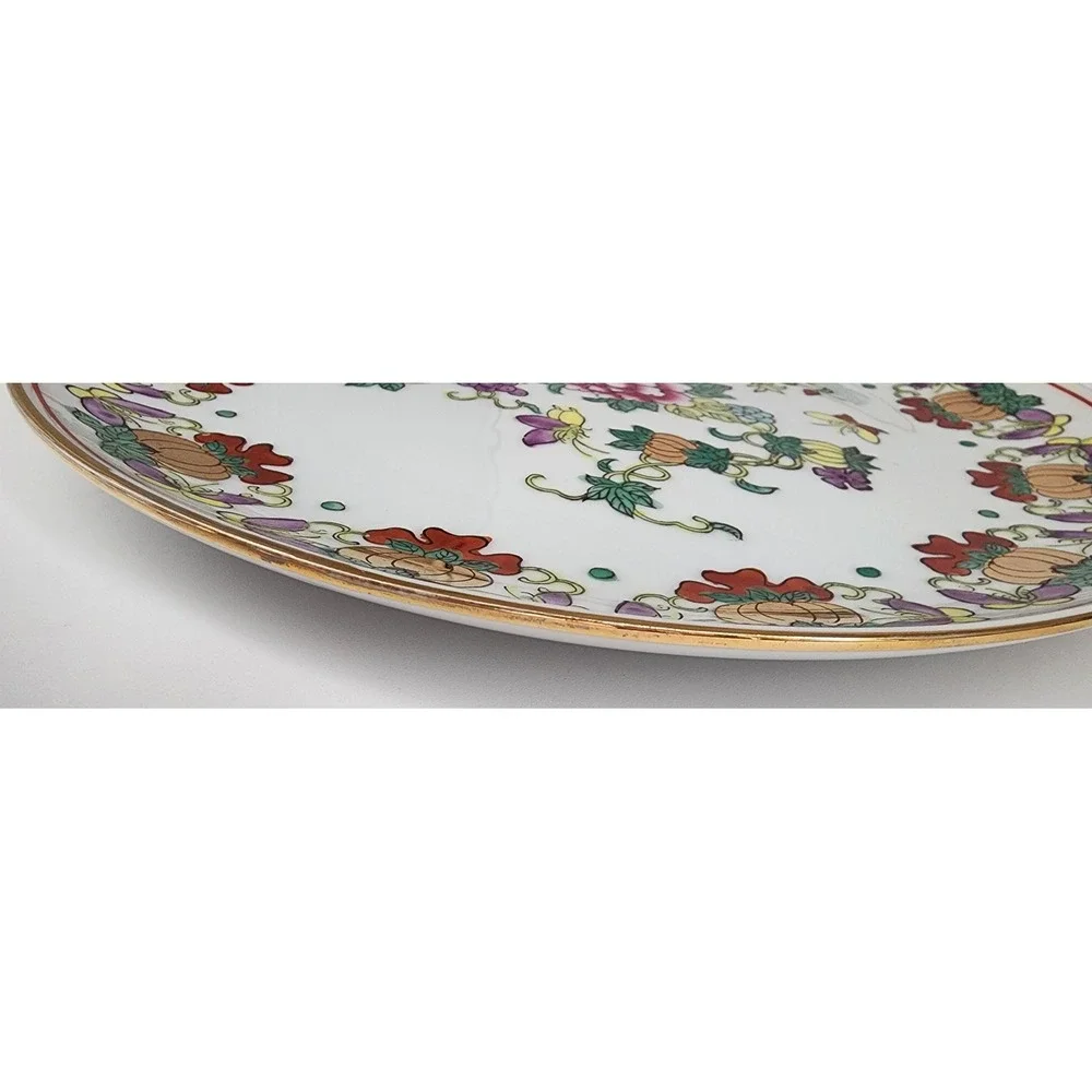 Vintage ACF Famille Peony Plate 10.5